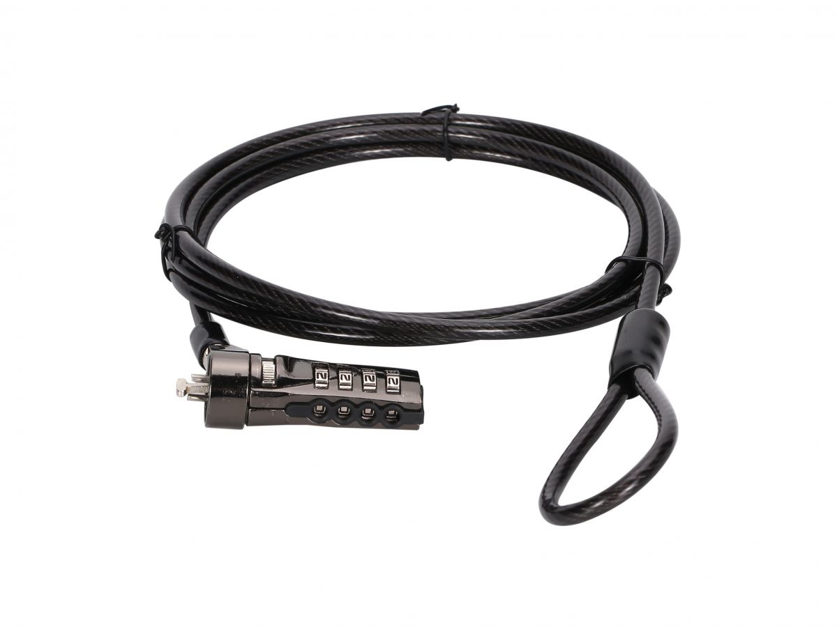 CUSTODIO01BS cable antirrobo Negro 1,8 m
