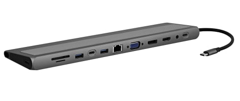 DSMST12V2 hub de interfaz USB Tipo C 5000 Mbit/s Aluminio