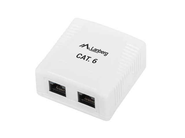 OU6-0002-W caja de tomacorriente RJ-45 Blanco