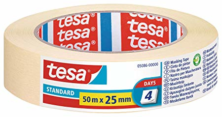 05086-00000-02 cintas de pintar 50 m Cinta de pintor multiusos Apto para uso en interior Adecuado para uso en exteriores Papel Amarillo