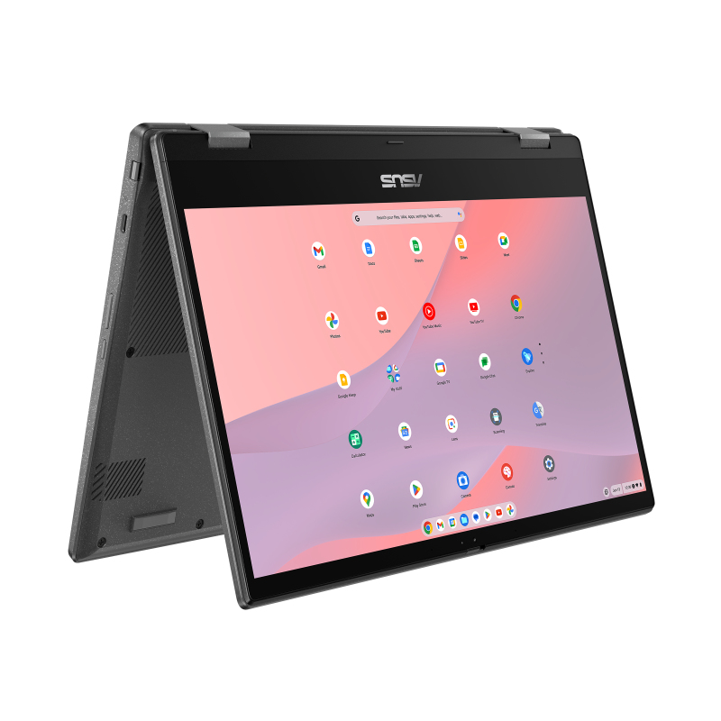 Chromebook CM14 Flip CL1402FM2A-EC0224 - Ordenador Portátil 14" Full HD (MediaTek Kompanio 520, 8GB RAM, 128GB eMMC, ARM Mali-G52 MC2, ChromeOS) Gris Gravidad - Teclado QWERTY español