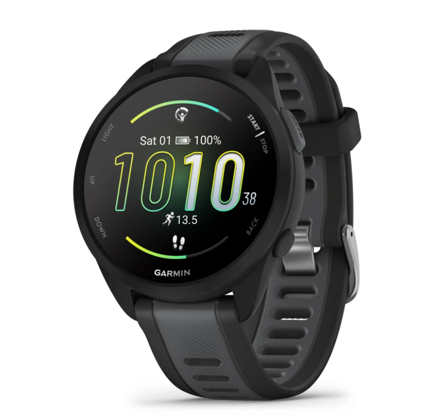 Forerunner 165 3,05 cm (1.2") AMOLED 43 mm Digital 390 x 390 Pixeles Pantalla táctil Negro GPS (satélite)
