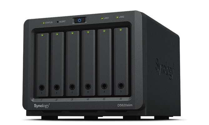 DiskStation DS620SLIM servidor de almacenamiento NAS Escritorio Intel® Celeron® J3355 2 GB DDR3L 0 TB DiskStation Manager Negro