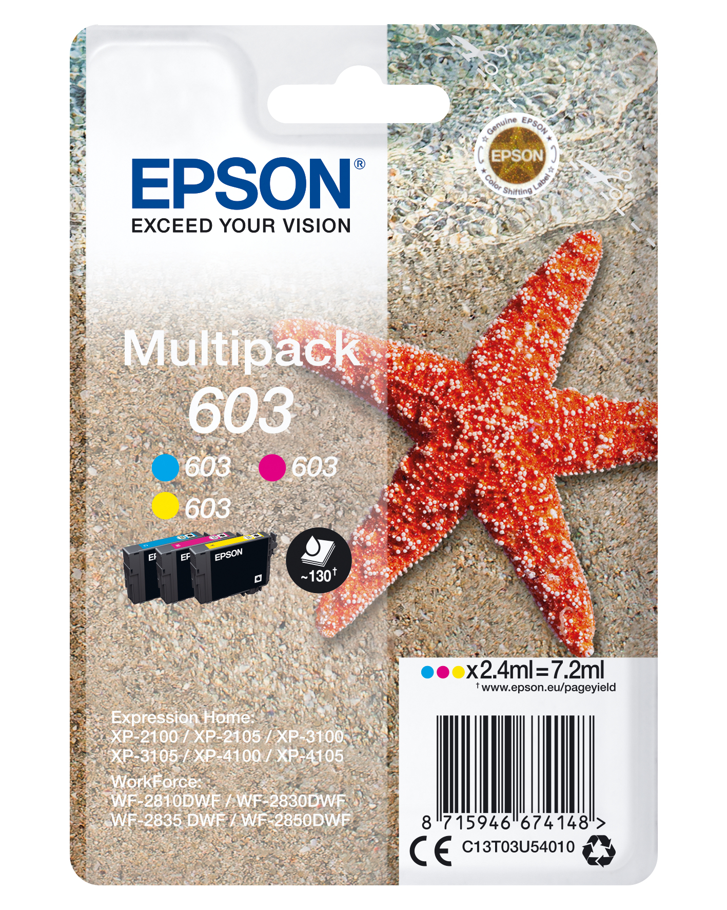 MULTIPACK 3-COLOURS 603 INK