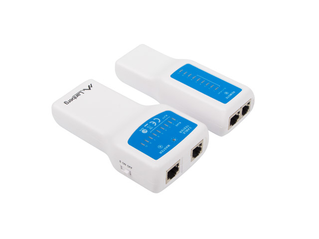 NT-0402 comprobador de cables de red Comprobador de alimentación PoE Azul, Blanco
