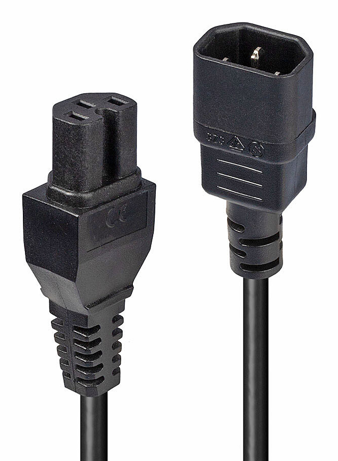 30314 cable de transmisión Negro 2 m C14 acoplador C15 acoplador
