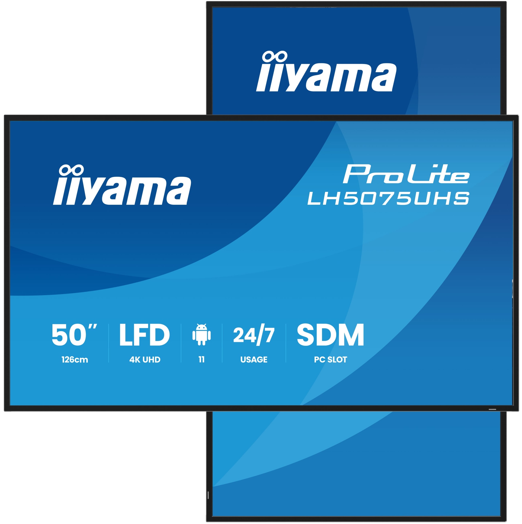LH5075UHS-B2AG pantalla de señalización Pantalla plana para señalización digital 125,7 cm (49.5") LCD Wifi 500 cd / m² 4K Ultra HD Negro Procesador incorporado Android 11 24/7