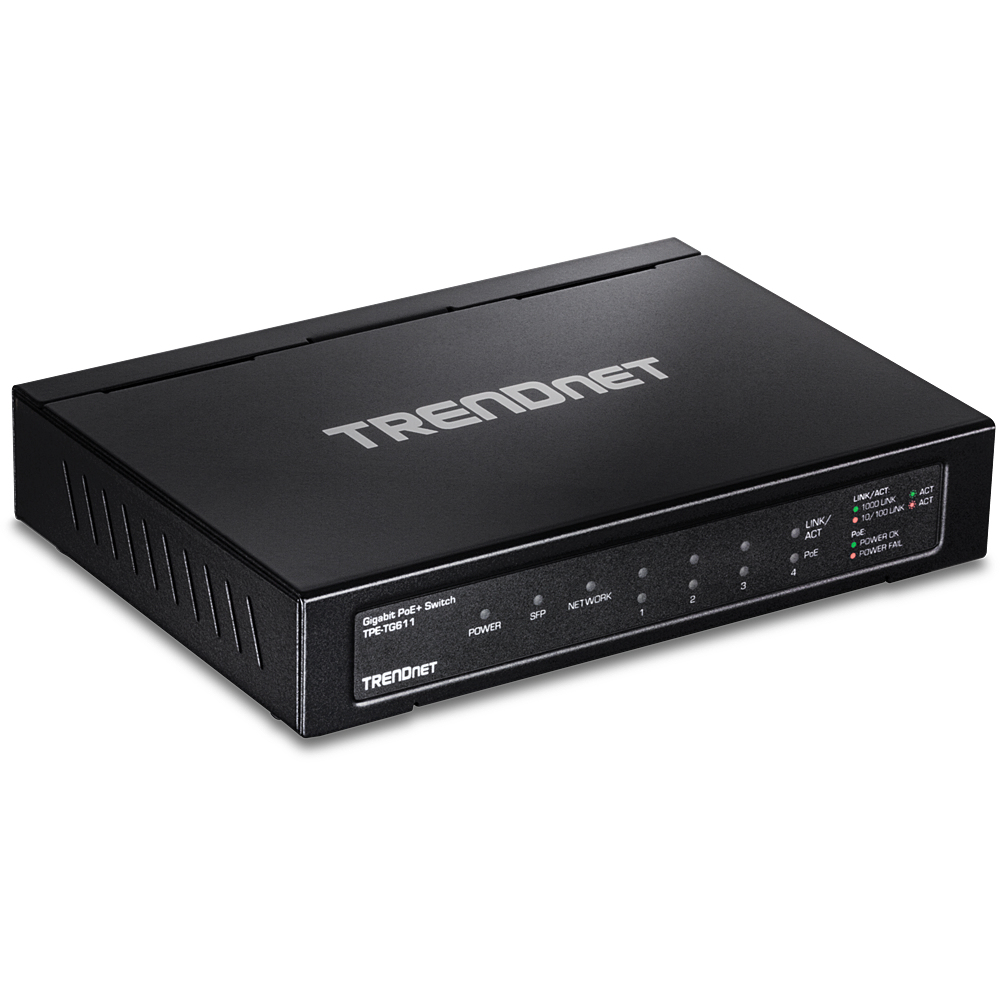 TPE-TG611 switch Gigabit Ethernet (10/100/1000) Energía sobre Ethernet (PoE) Negro