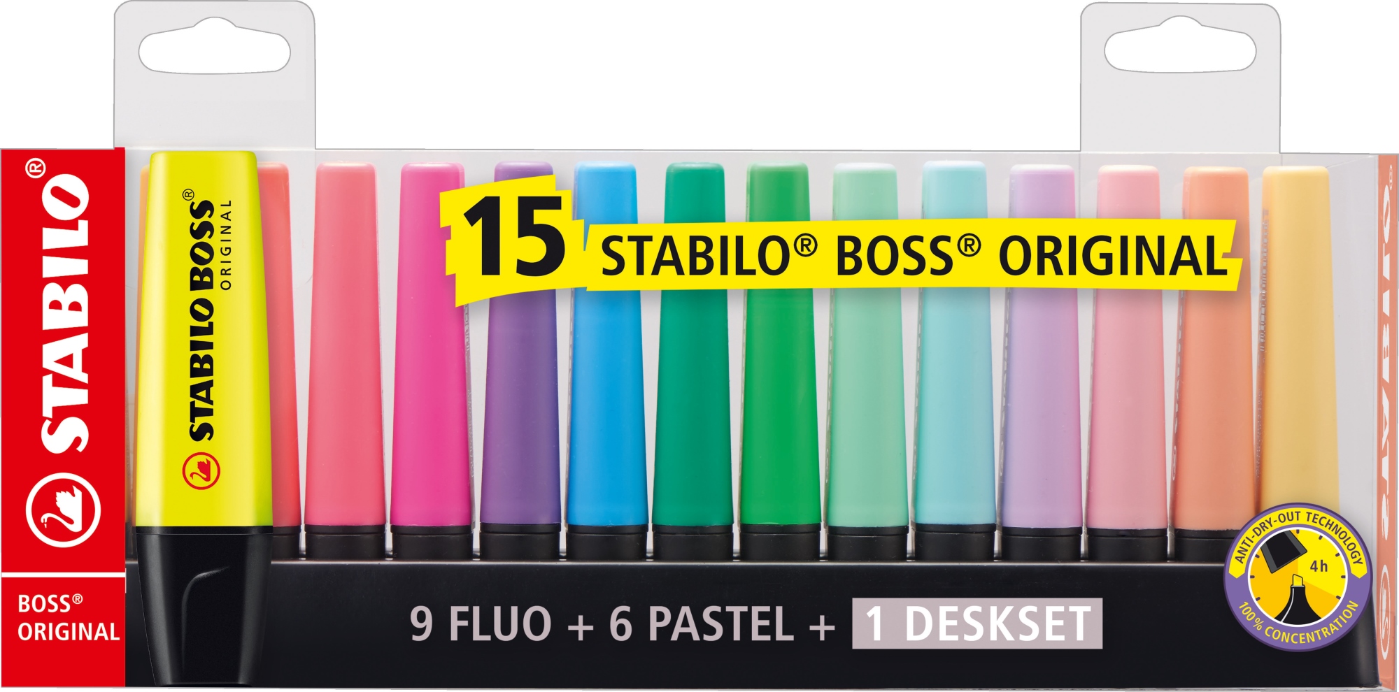 BOSS ORIGINAL marcador 15 pieza(s) Punta de cincel Multicolor