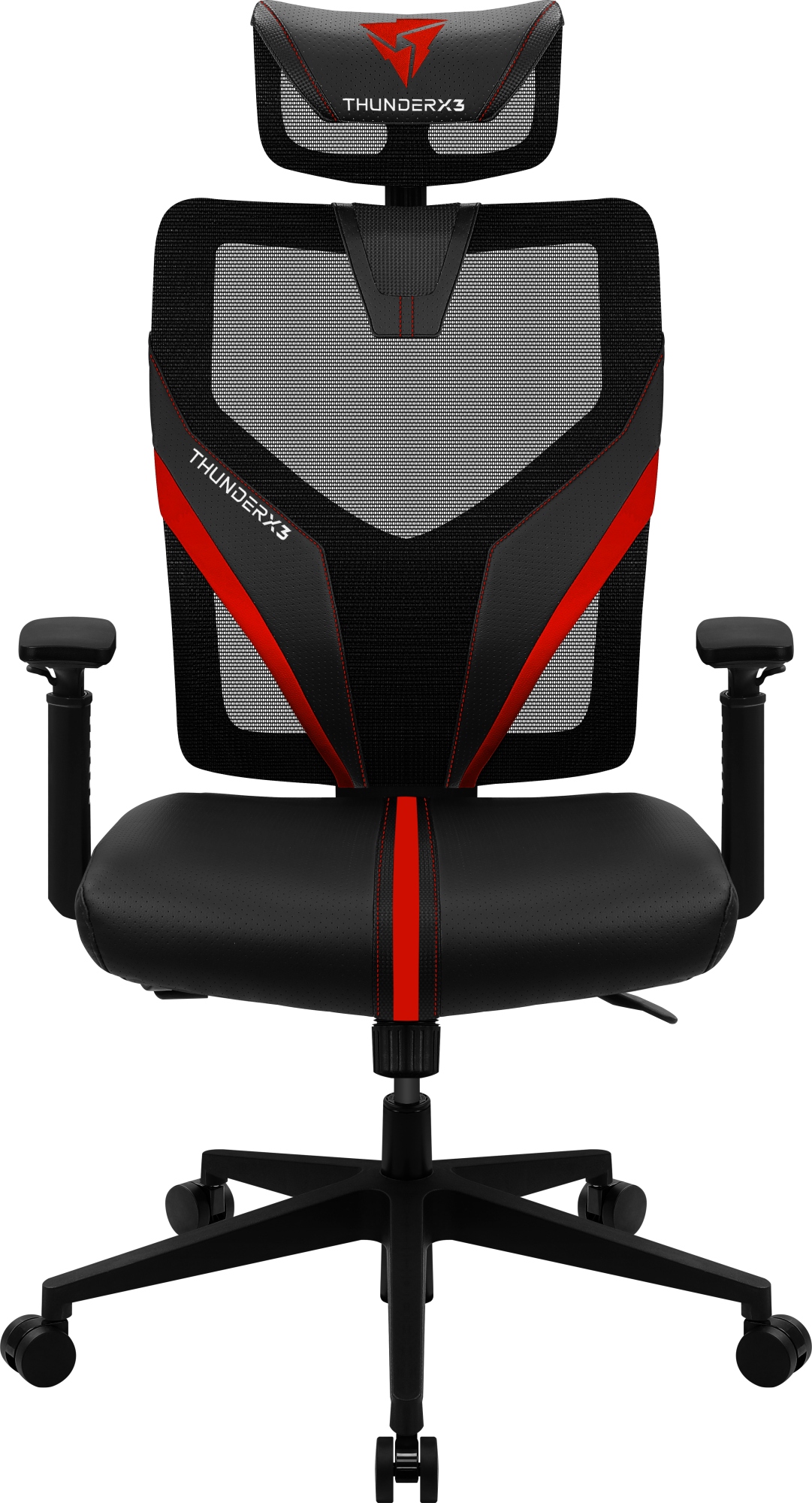 YAMA1 Silla para videojuegos universal Negro, Rojo