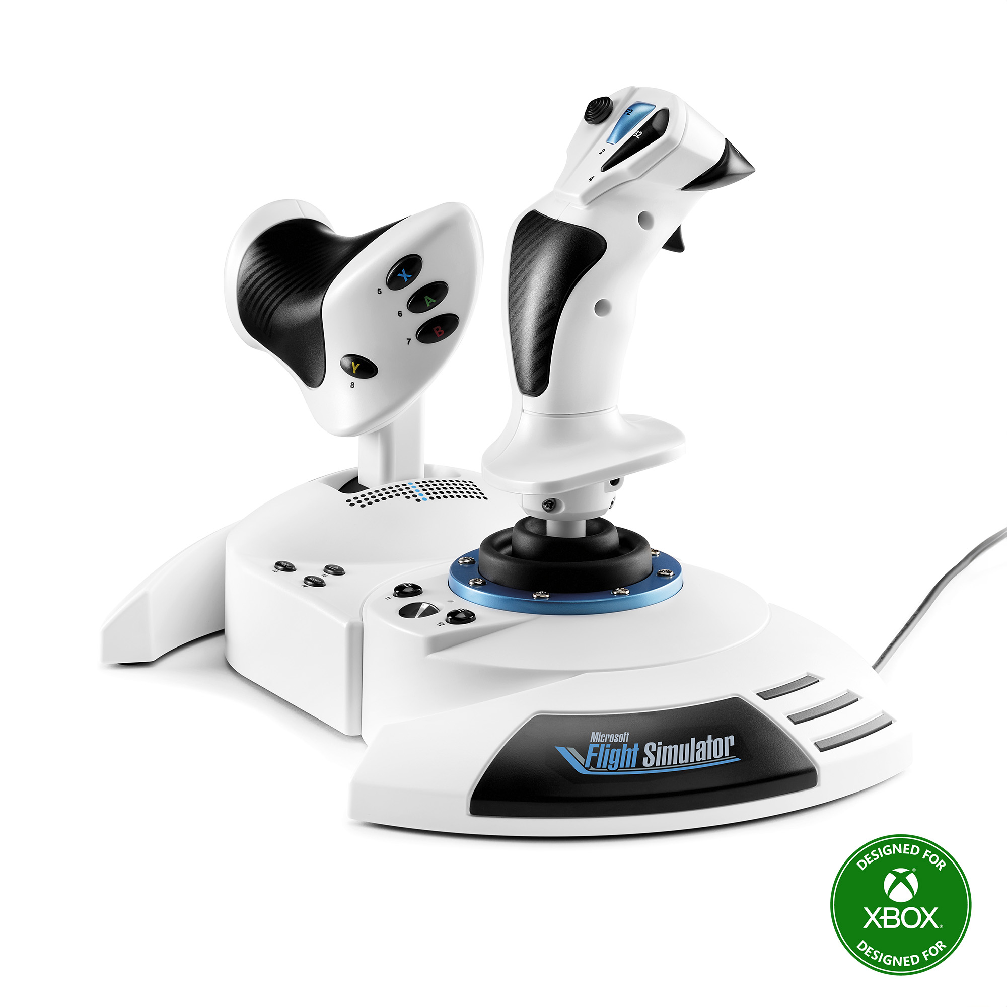 T.Flight Hotas One Microsoft Flight Simulator Edition Negro, Blanco USB Joystick/Palanca de control lateral + cuadrante de aceleración Analógico/Digital PC, Xbox One, Xbox One S, Xbox One X