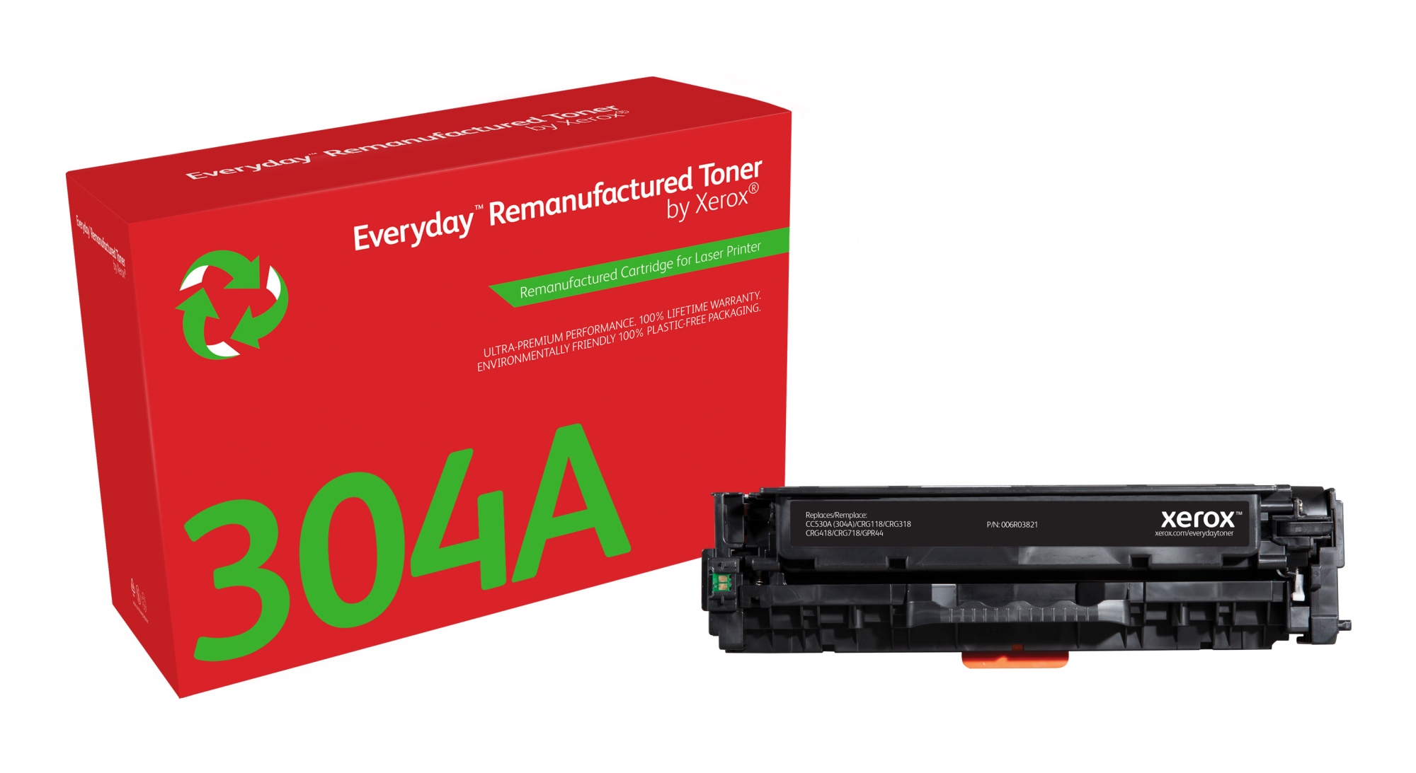 Everyday Tóner Everyday Negro remanufacturado de Xerox es compatible con HP 304A (CC530A), Capacidad estándar