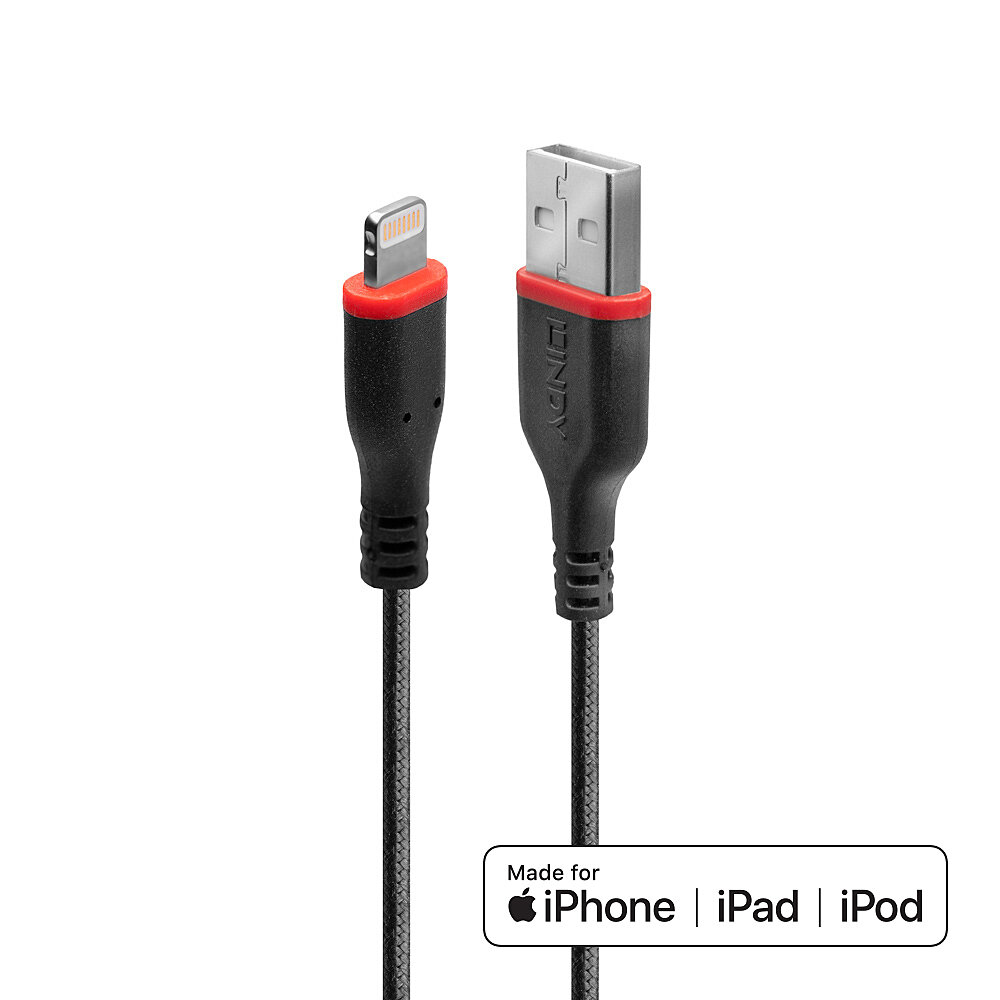 31291 cable de conector Lightning 1 m Negro