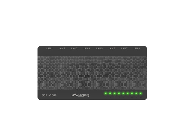 DSP1-1008 switch No administrado Gigabit Ethernet (10/100/1000) Negro, Gris