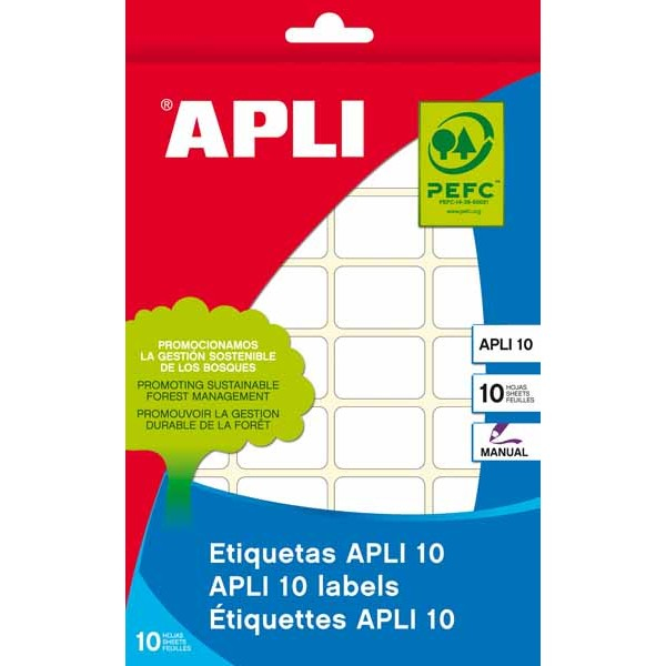 01639 etiqueta autoadhesiva Rectángulo Permanente Blanco 420 pieza(s)