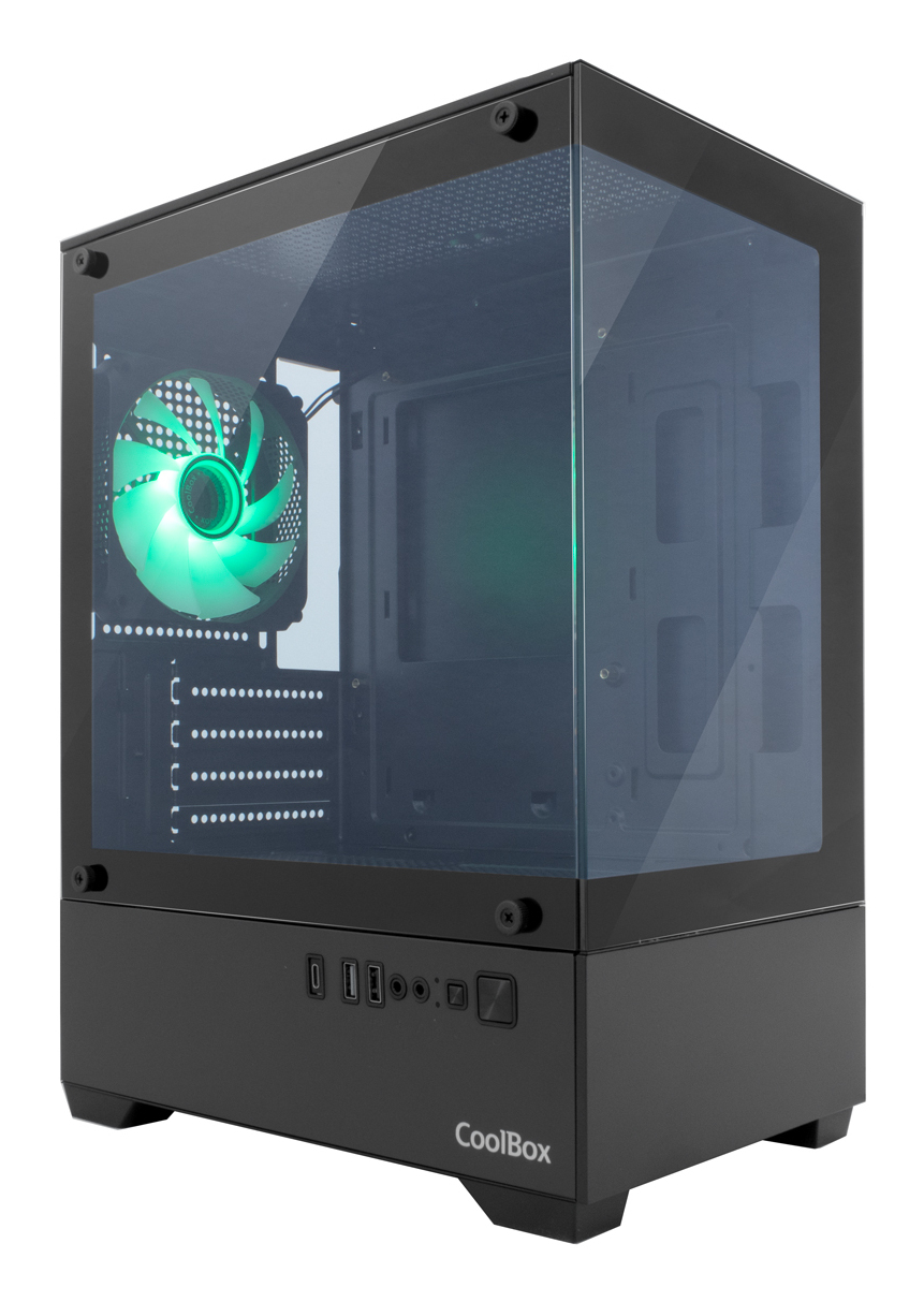 Gaming Caja MATX GM200 Vision Lite Negra USB-C 3.2 Gen1 Sin Fte + 1 Vent. ARGB