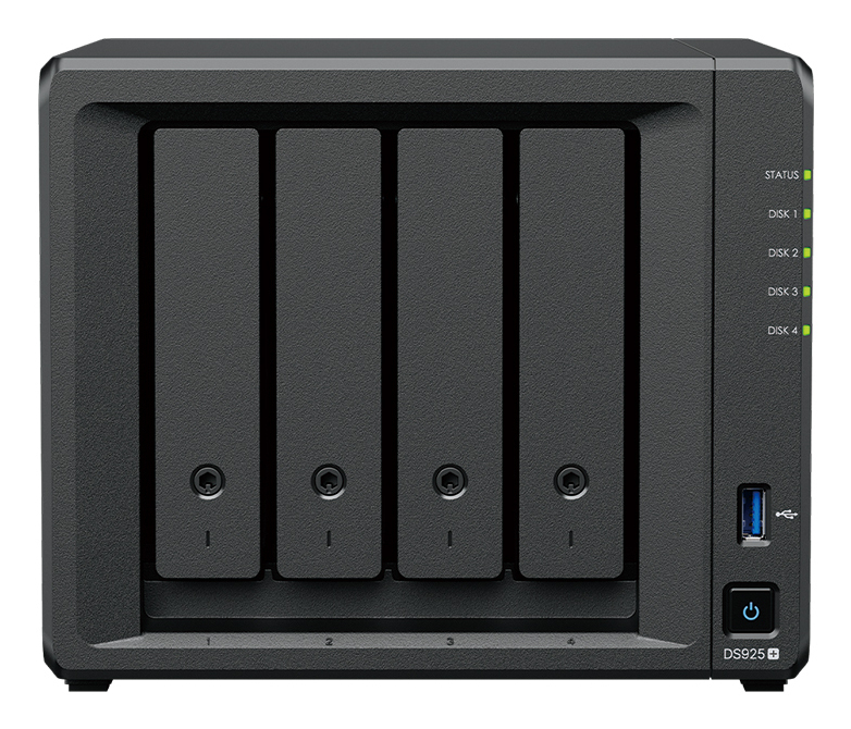 DiskStation DS925+ NAS Ryzen Embedded V1500B 4 GB DDR4 16 TB Unidad de disco duro Negro
