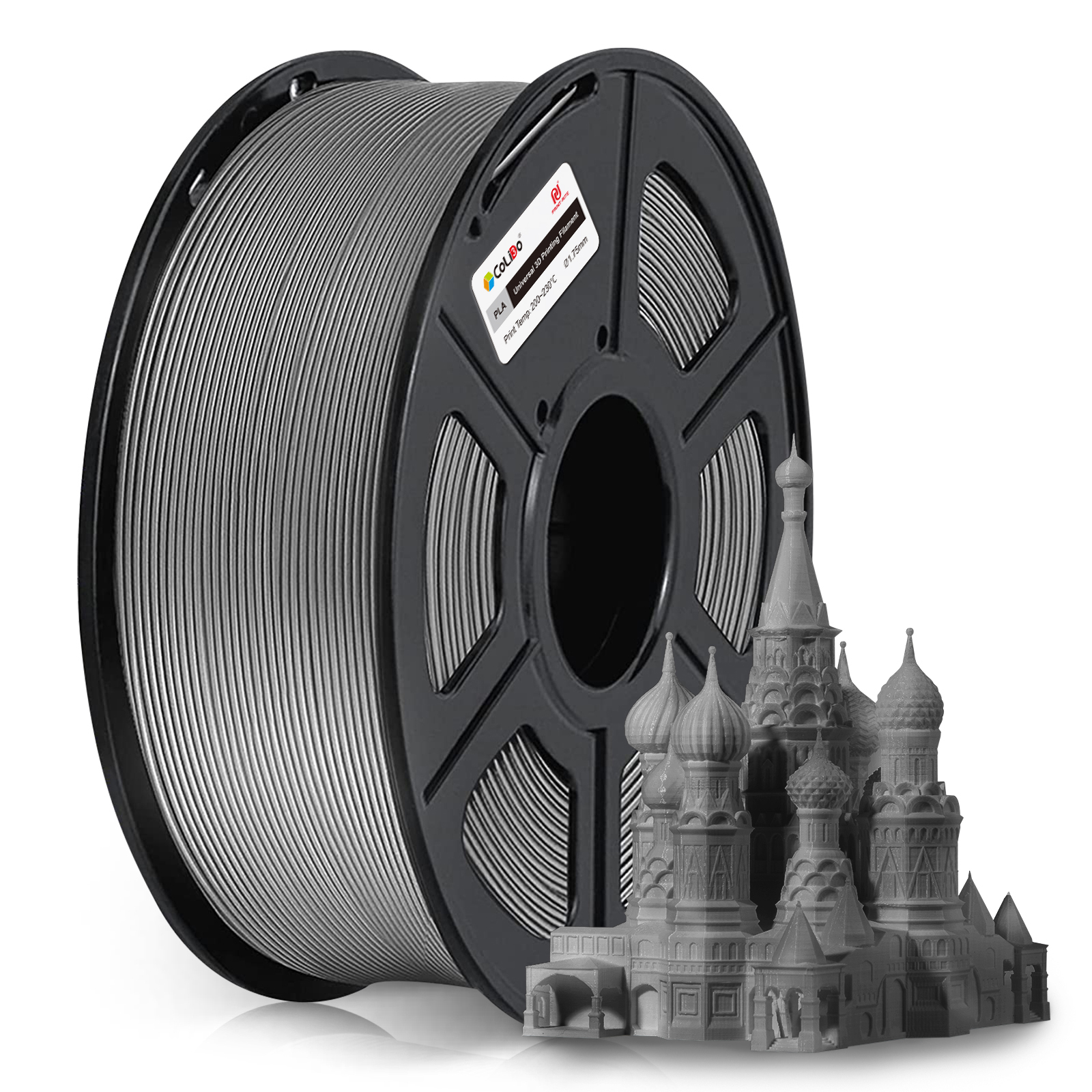 COL3D-LCD164E material de impresión 3d Ácido poliláctico (PLA) Gris 1 kg