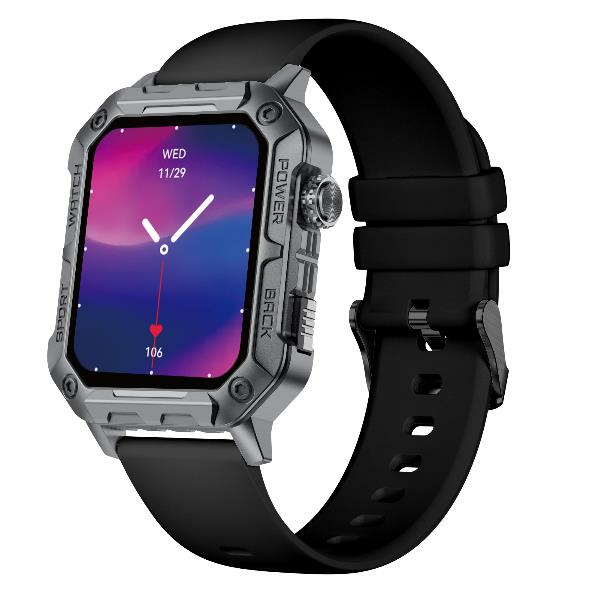 NXSWTRAILWATCH Relojes inteligentes y deportivos 4,85 cm (1.91") Digital 320 x 385 Pixeles Pantalla táctil Acero inoxidable