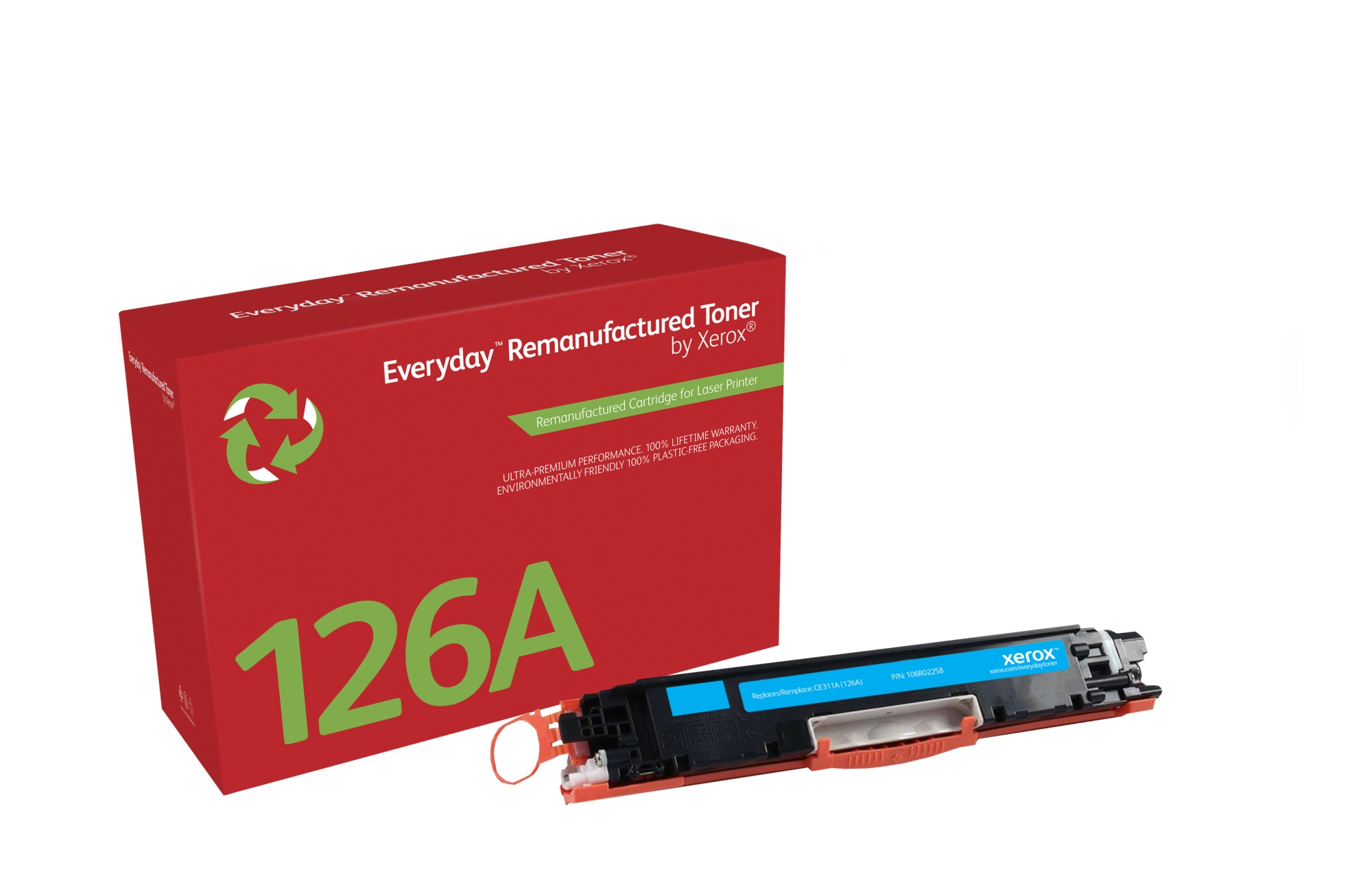 Remanufacturado Everyday Tóner Everyday Cian remanufacturado de Xerox es compatible con HP 126A (CE311A), Capacidad estándar