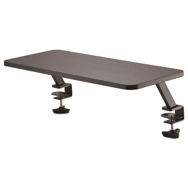 Soporte Elevador de Monitor - Riser - Estante de Sobremesa de Tipo Mordaza - Extra Ancho de 65cm - para Monitores de hasta 34 Pulgadas - Negro