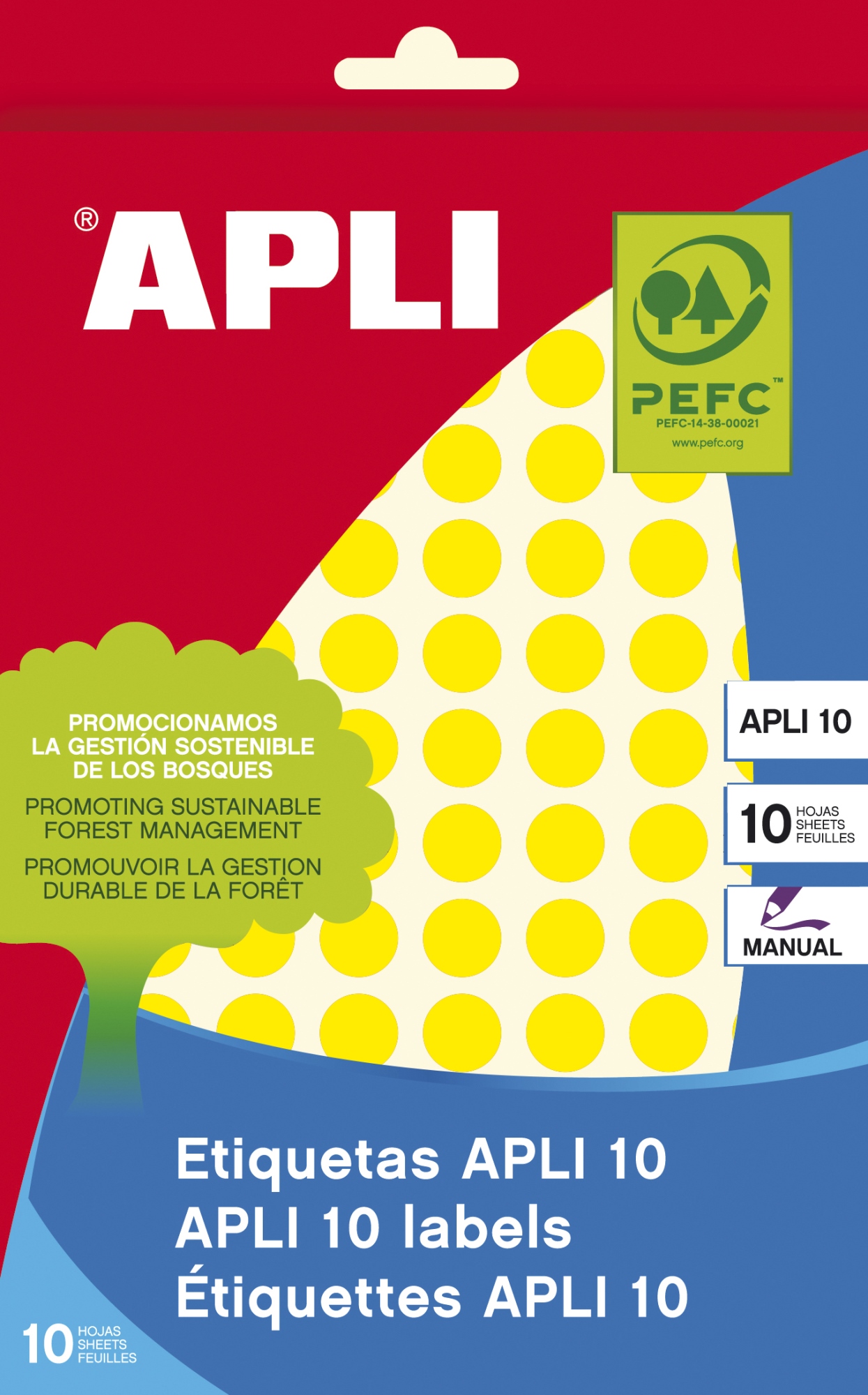 02730 etiqueta autoadhesiva Alrededor Permanente Amarillo 1008 pieza(s)