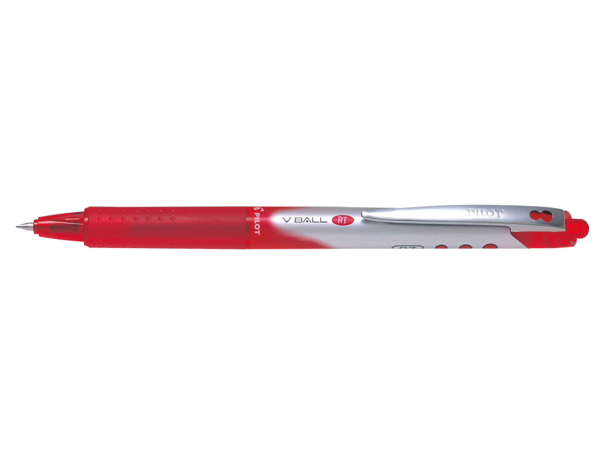V-Ball RT 07 Bolígrafo retráctil con clip Rojo