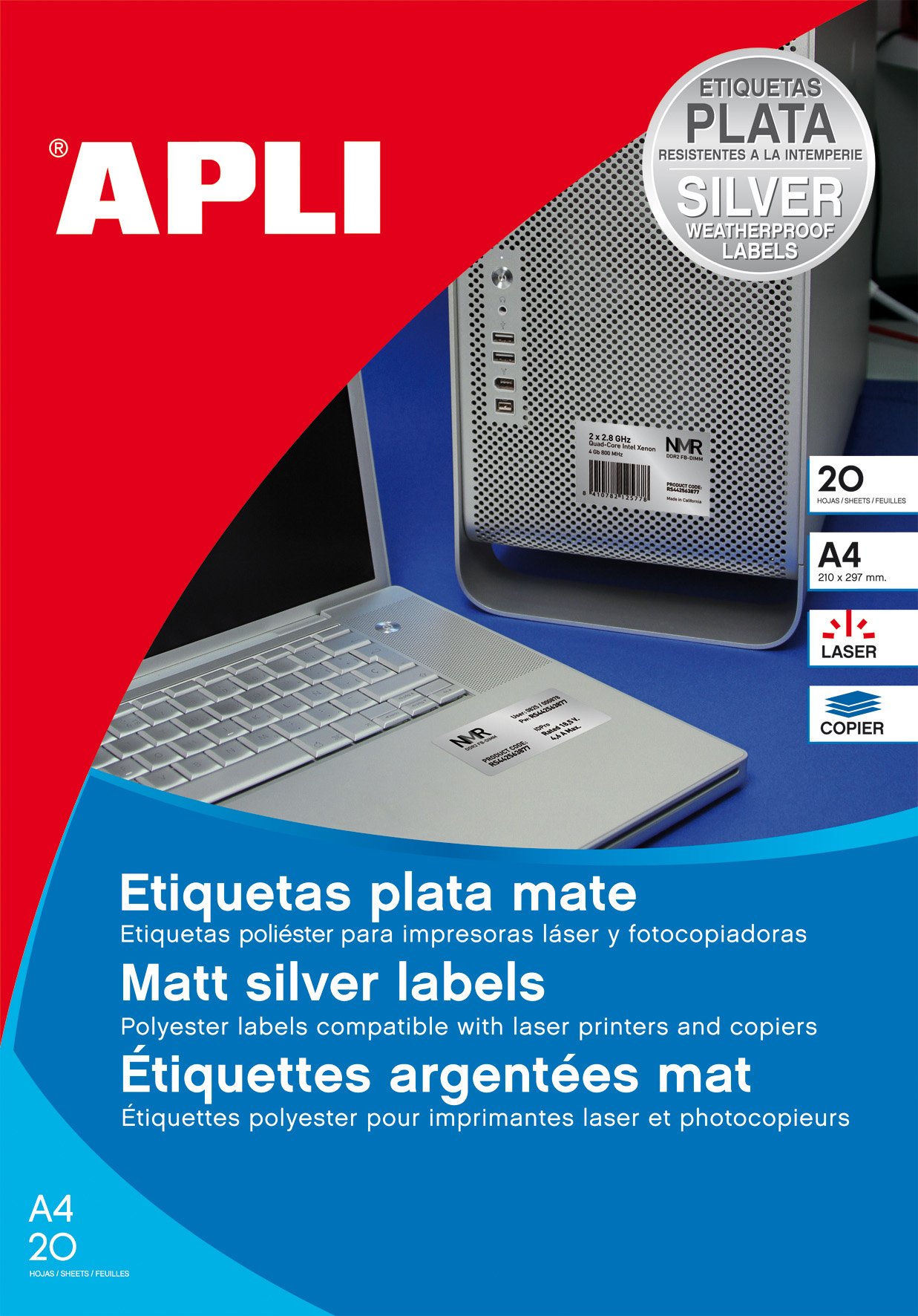 01227 etiqueta de impresora Blanco Etiqueta para impresora autoadhesiva