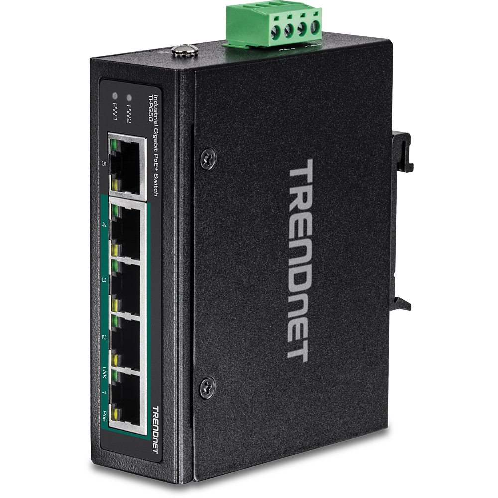 TI-PG50 switch No administrado Gigabit Ethernet (10/100/1000) Energía sobre Ethernet (PoE) Negro