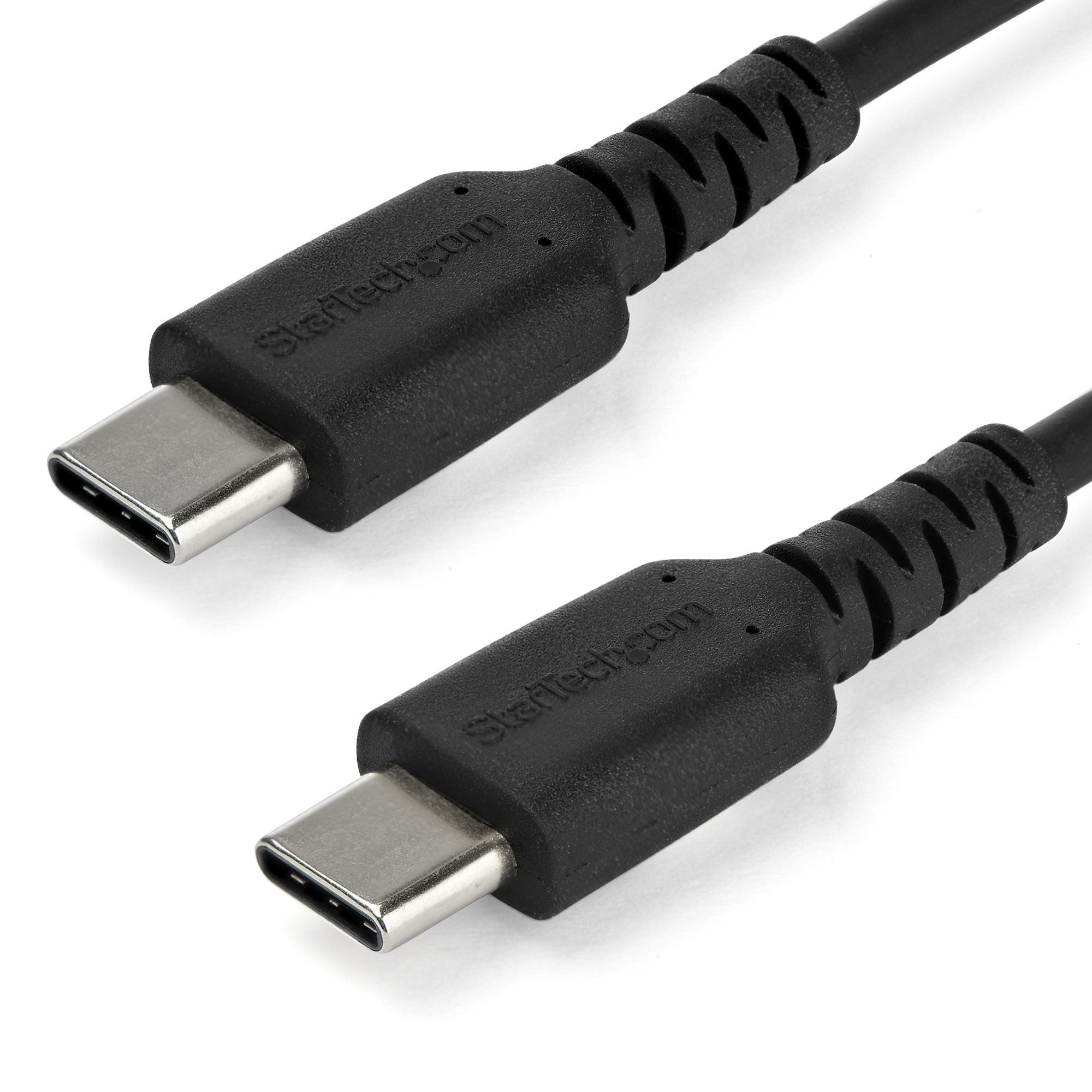 Cable de 1m de Carga USB C - de Carga Rápida y Sincronización USB 2.0 Tipo C a USB C para Portátiles - Revestimiento TPE de Fibra de Aramida M/M 60W Negro - iPad Pro Surface
