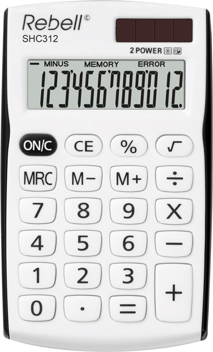 SHC312 calculadora Bolsillo Calculadora básica Negro, Blanco