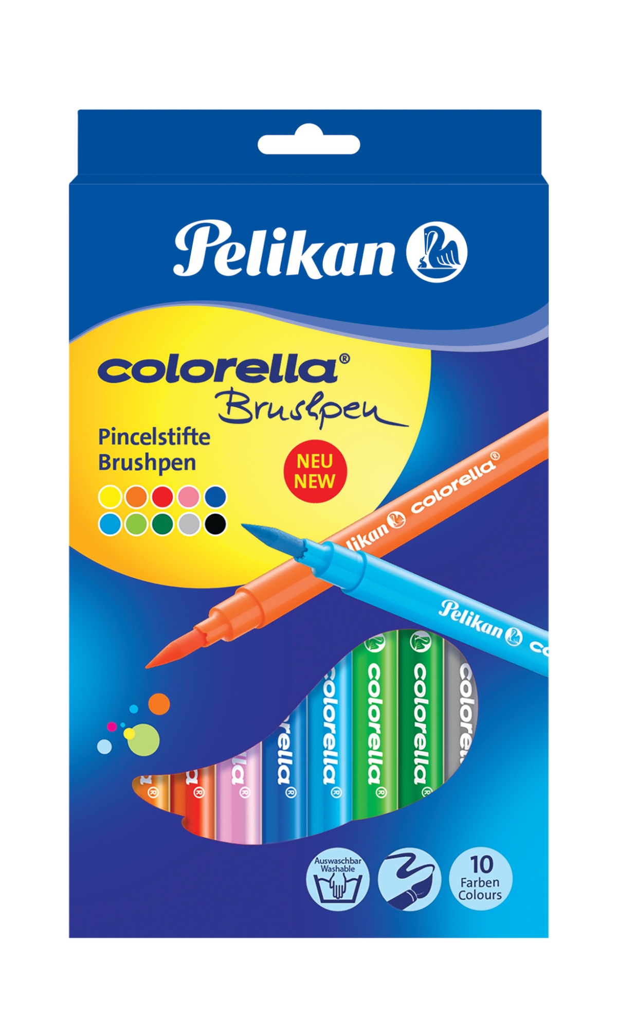 Colorella Brushpen rotulador de punta fina Multicolor 10 pieza(s)