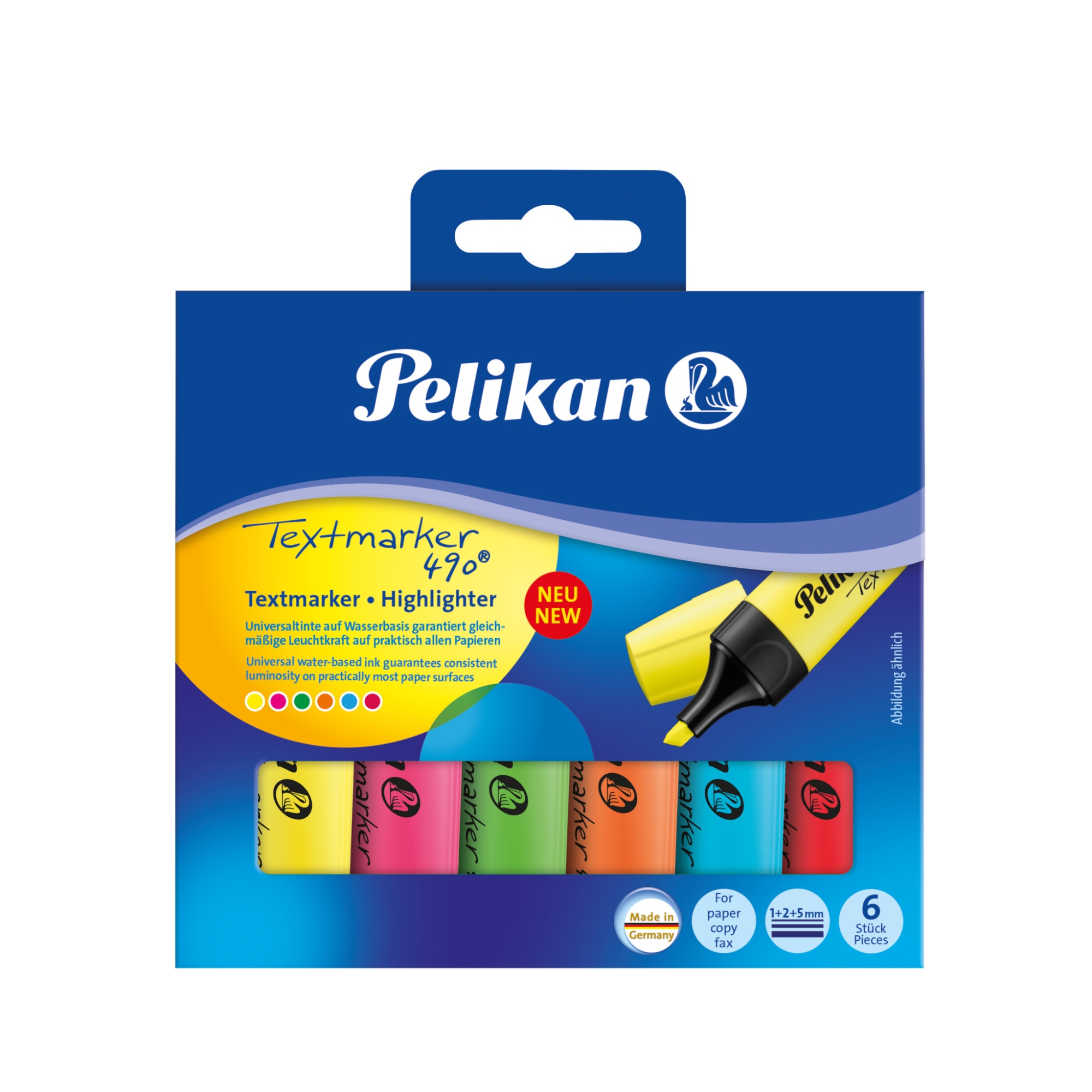 Textmarker 490 marcador 6 pieza(s) Multicolor