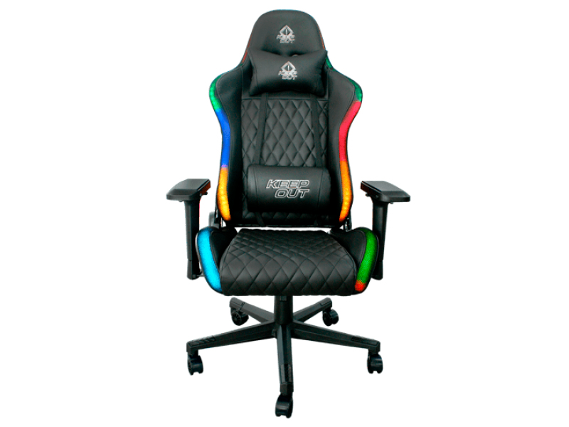 XSPRO-RGB silla para videojuegos Butaca para jugar Asiento acolchado Negro