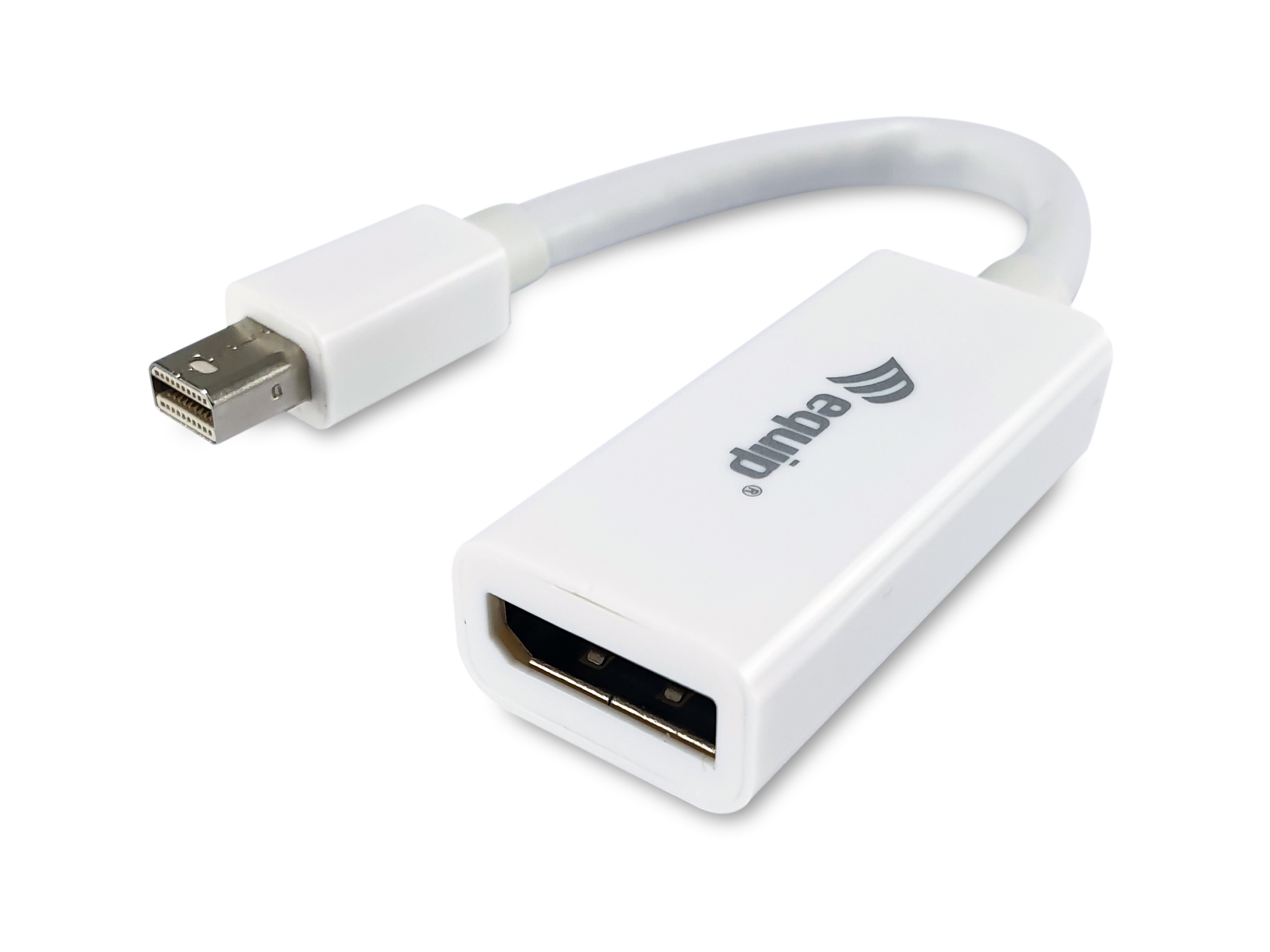 Adaptador de Mini DisplayPort a DisplayPort, color blanco