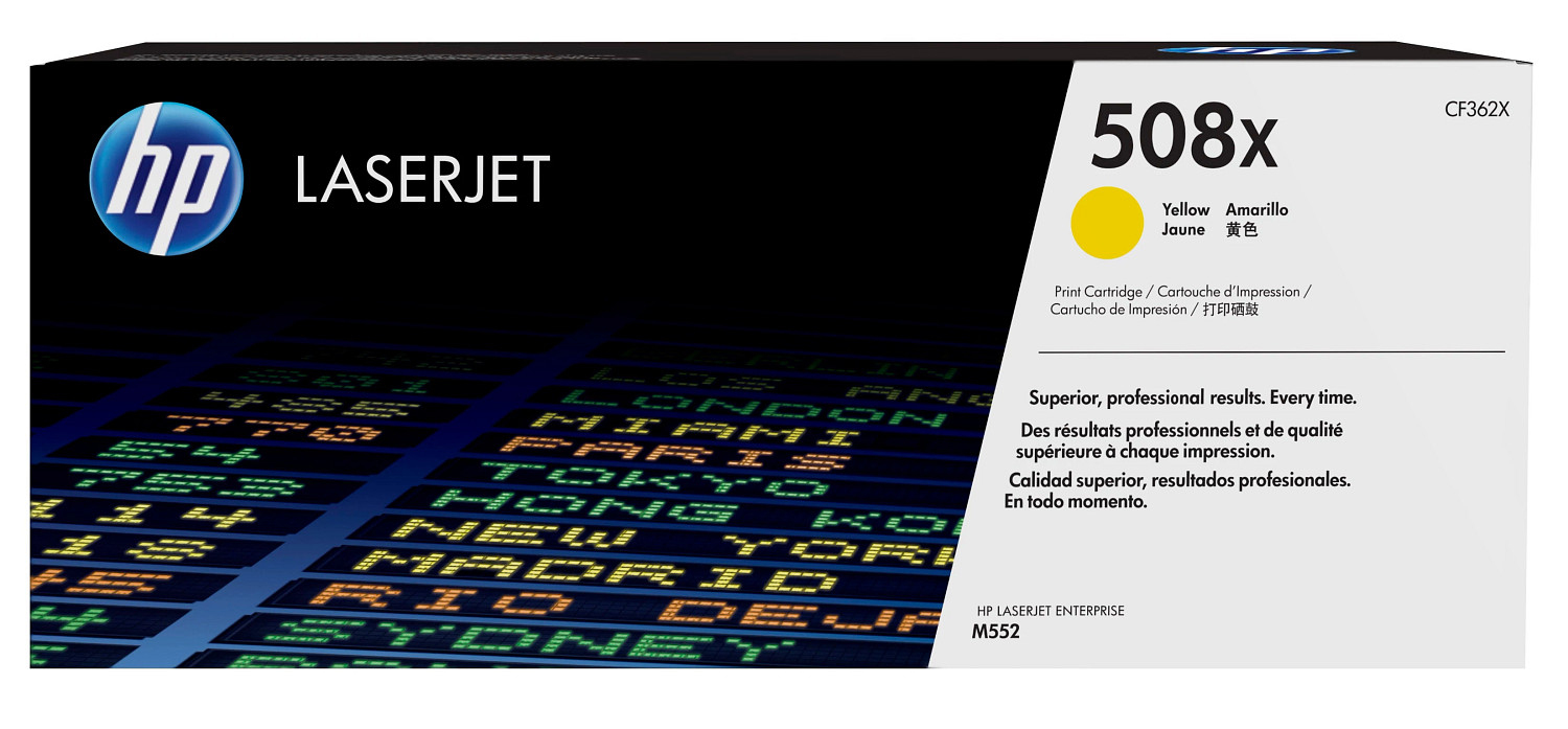 Cartucho de tóner original LaserJet 508X amarillo de alta capacidad