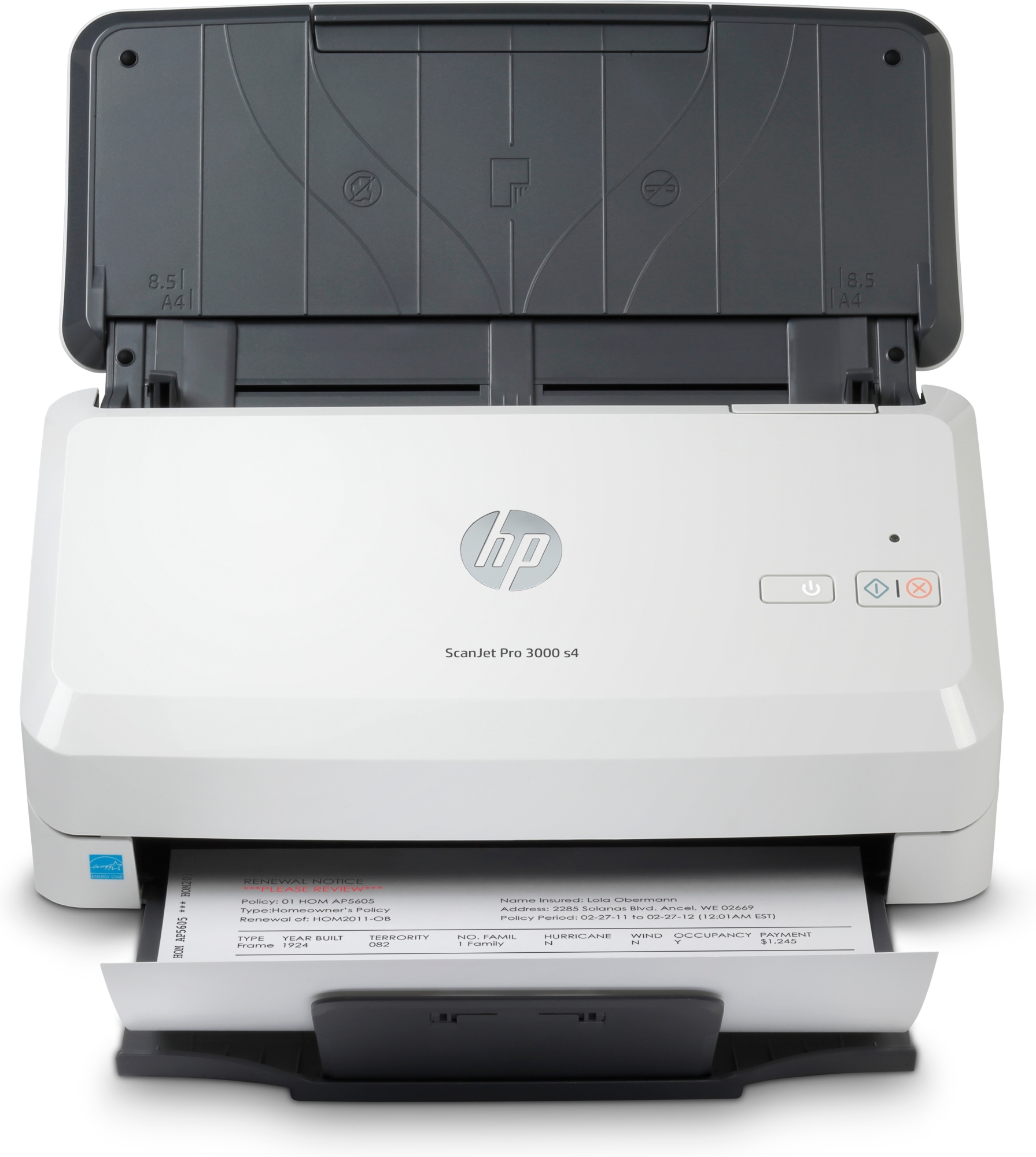 Scanjet Pro 3000 s4 Escáner alimentado con hojas 600 x 600 DPI A4 Negro, Blanco