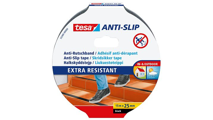 55589-00 Cinta antideslizante para baño Negro