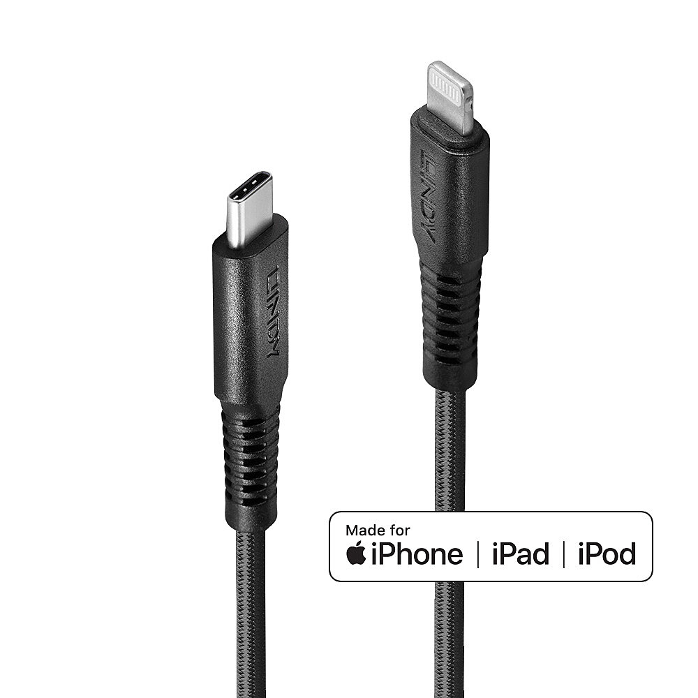 31288 cable de conector Lightning 3 m Negro