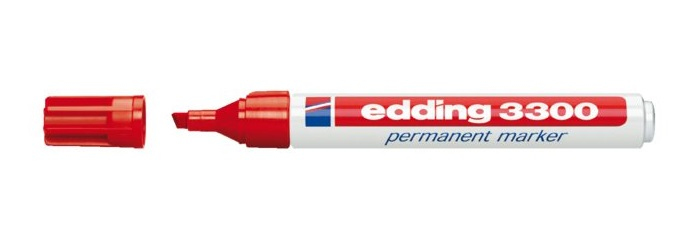 3300 marcador permanente Punta redonda Rojo 4-3300002 - 1 pieza(s)