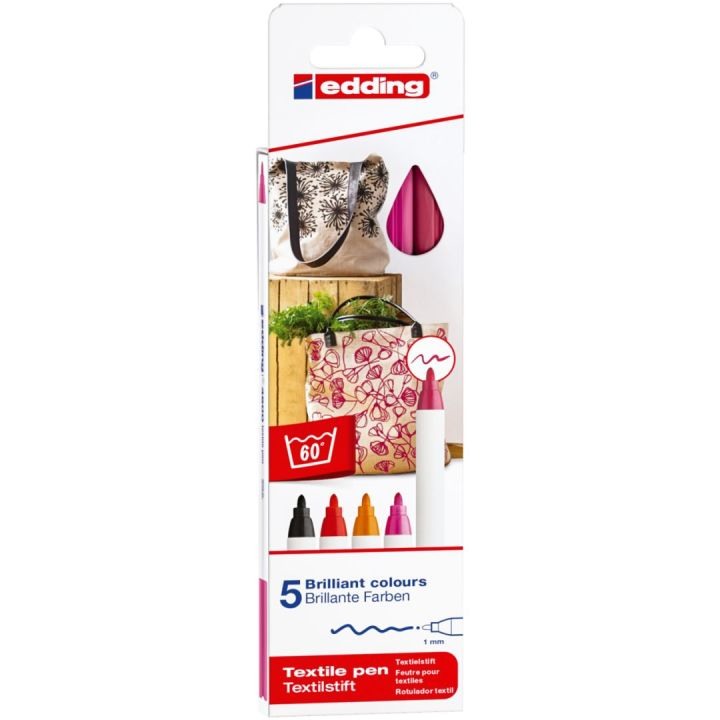 4600 rotulador Negro, Carmesí, Naranja, Rosa, Rojo 5 pieza(s)