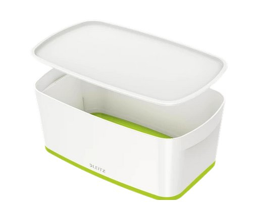 52291054 caja de almacenaje Rectangular Plástico Verde, Blanco
