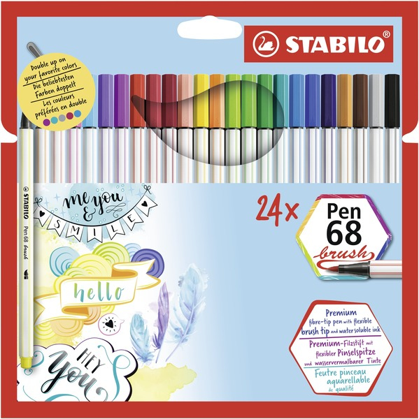 Pen 68 brush rotulador Multicolor 24 pieza(s)