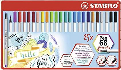 Pen 68 brush rotulador Multicolor 25 pieza(s)