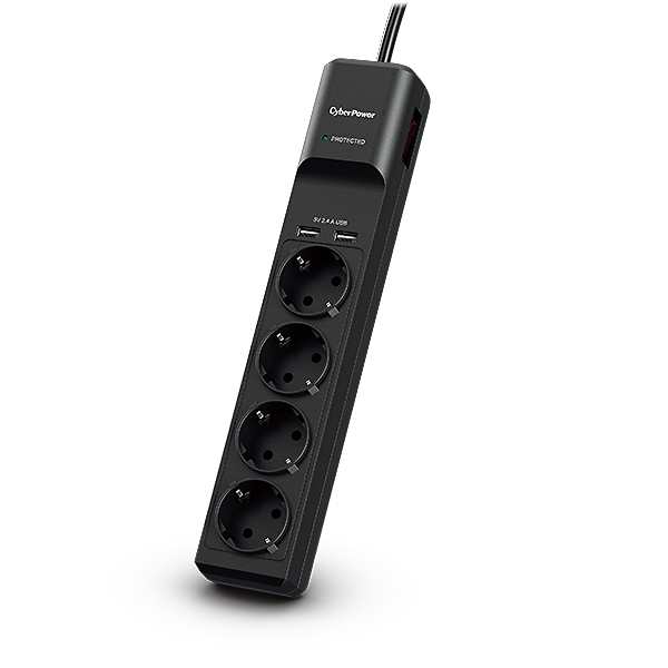 P0420SUD0-DE limitador de tensión Negro 4 salidas AC 200 - 250 V 1,8 m