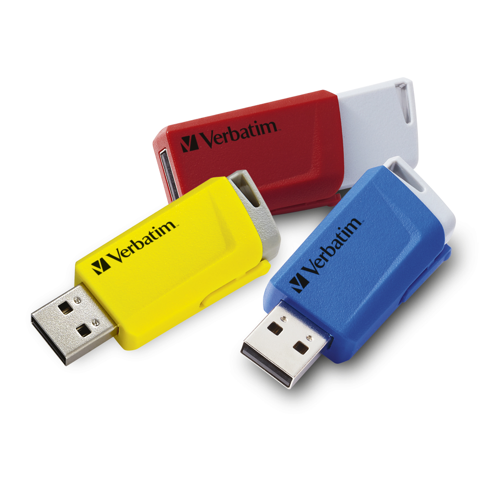 Store 'n' Click - Unidad USB 3.2 GEN1 - 3x16 GB, Rojo/Azul/Amarillo