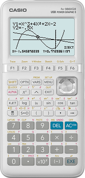 FX-9860GIII calculadora Bolsillo Calculadora gráfica Blanco