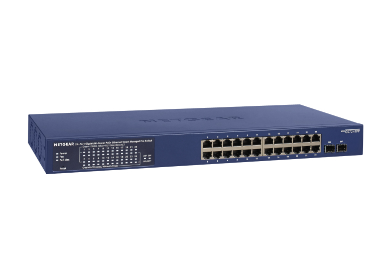 GS724TP Gestionado L2/L3/L4 Gigabit Ethernet (10/100/1000) Energía sobre Ethernet (PoE) Azul