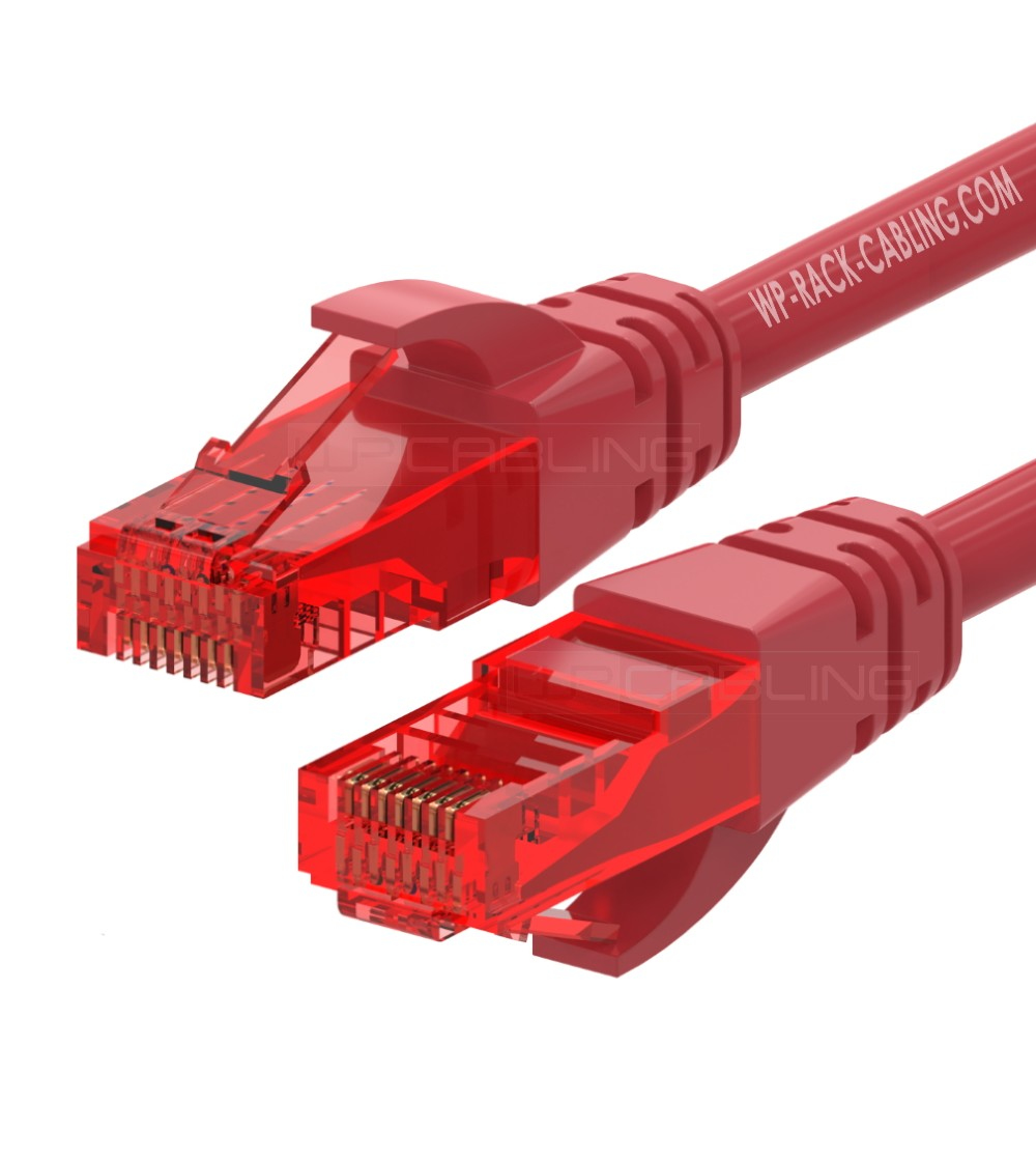WPC-PAT-6U002R cable de red Rojo 0,2 m Cat6 U/UTP (UTP)