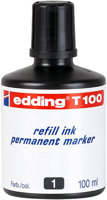 T100-01 recambio para marcador Negro 100 ml 1 pieza(s)